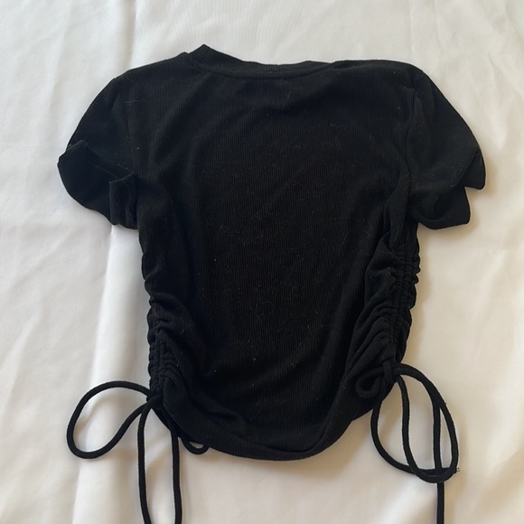 Zara Women’s black tie crop top in size small - Picture 2 of 2